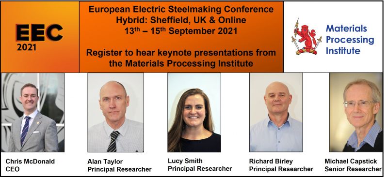 Materials Processing Institute to deliver multiple presentations at EEC 2021